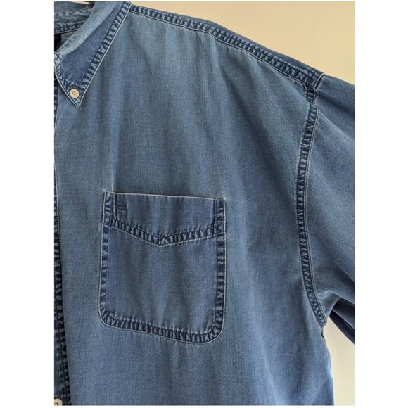 Vintage Y2K Warner Bros Looney Tunes embroidered denim button down shirt - Picture 8 of 9